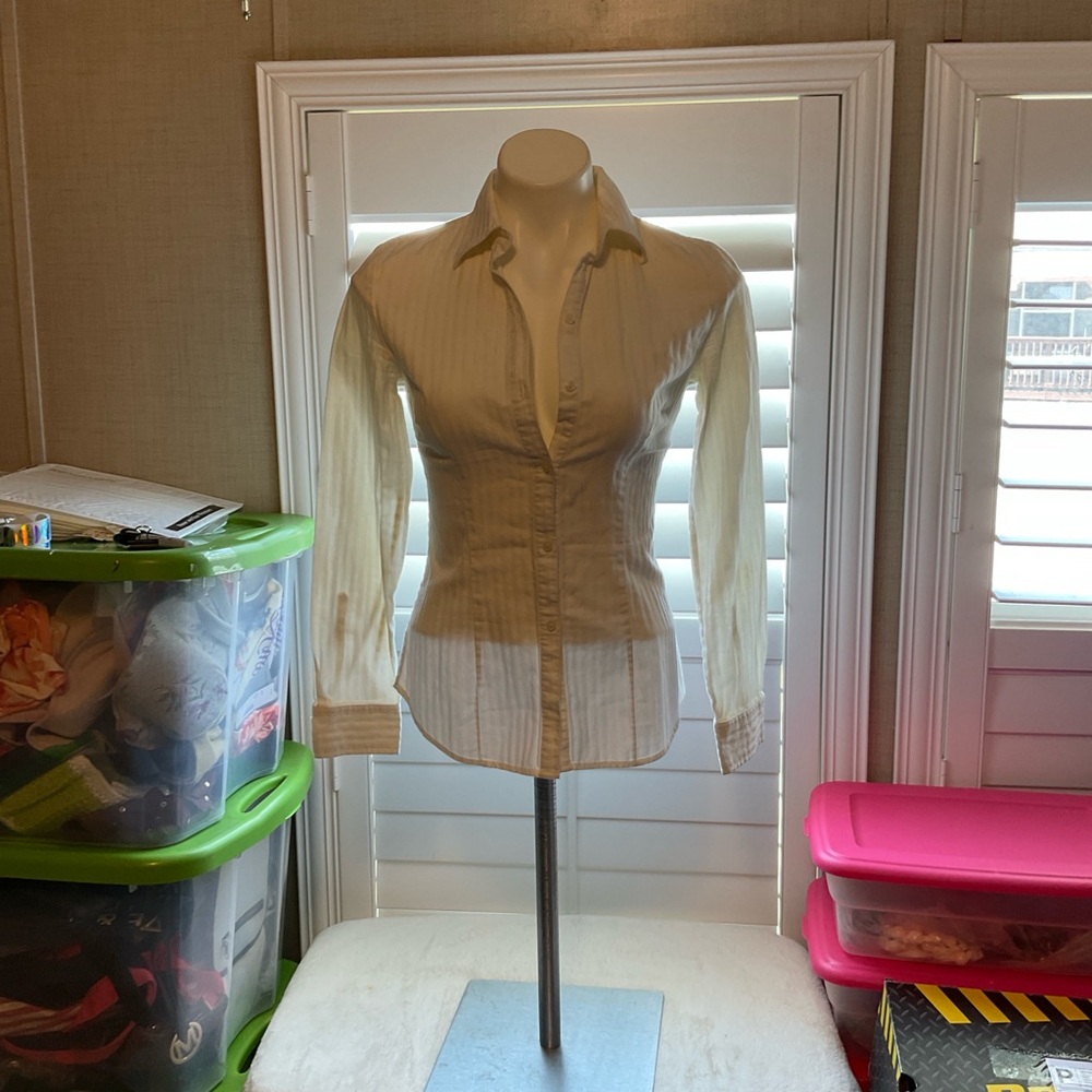 Women's Cream Button-Up Shirt